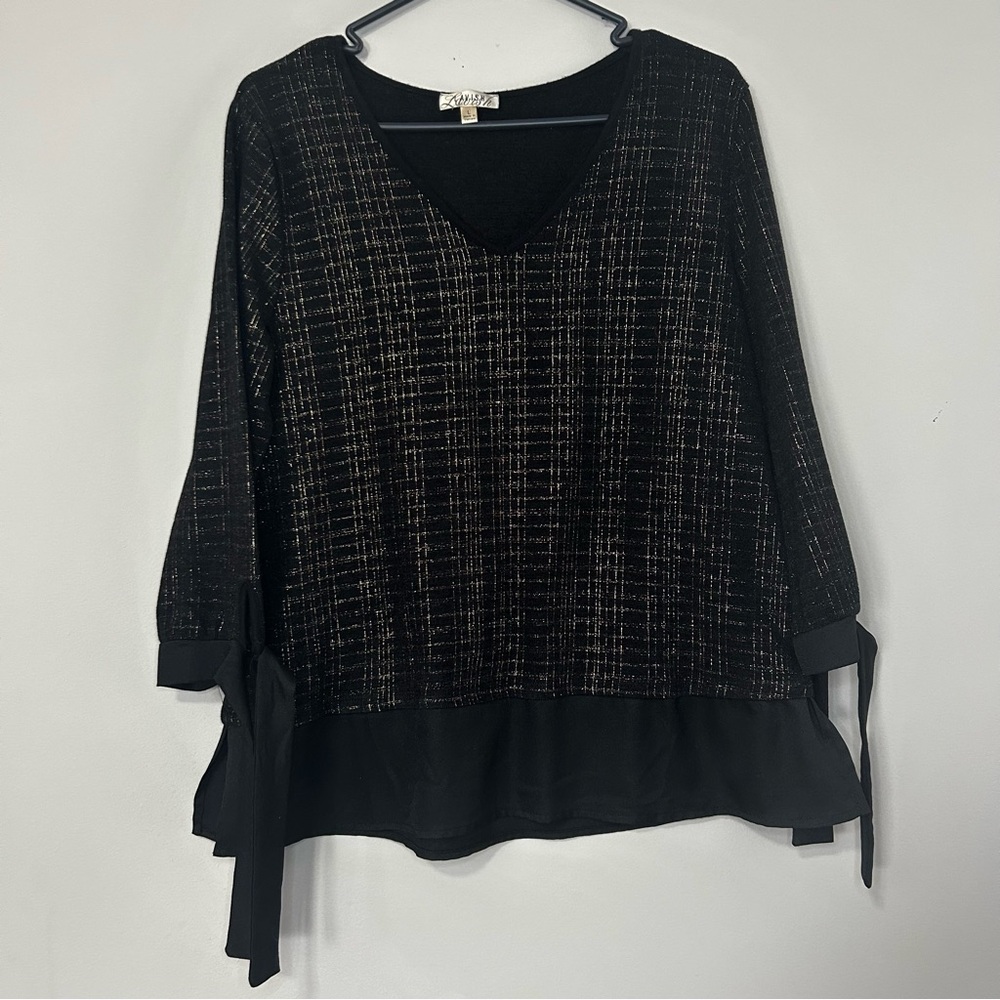 Lavish Elegant Black and Gold Blouse